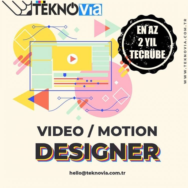 Video Motion Designer iş ilanları Teknovia, Video Motion Designer Arıyor!