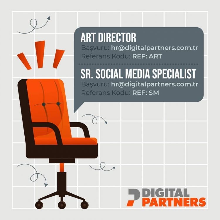 Sr. Sosyal Medya Uzmanı ve Art Director iş ilanları Digital Partners, Sr. Sosyal Medya Uzmanı ve Art Director Arıyor!