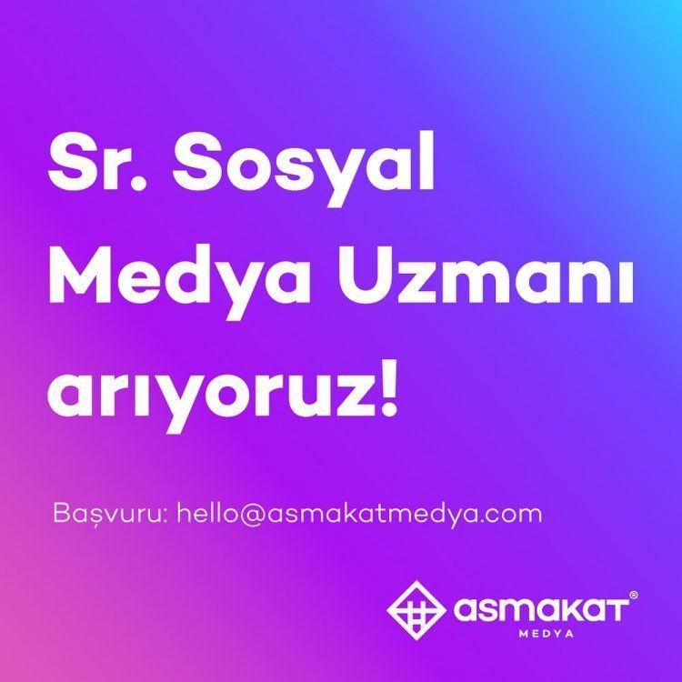 Senior Sosyal Medya Uzmanı iş ilanları Asmakat Medya, Senior Sosyal Medya Uzmanı Arıyor!