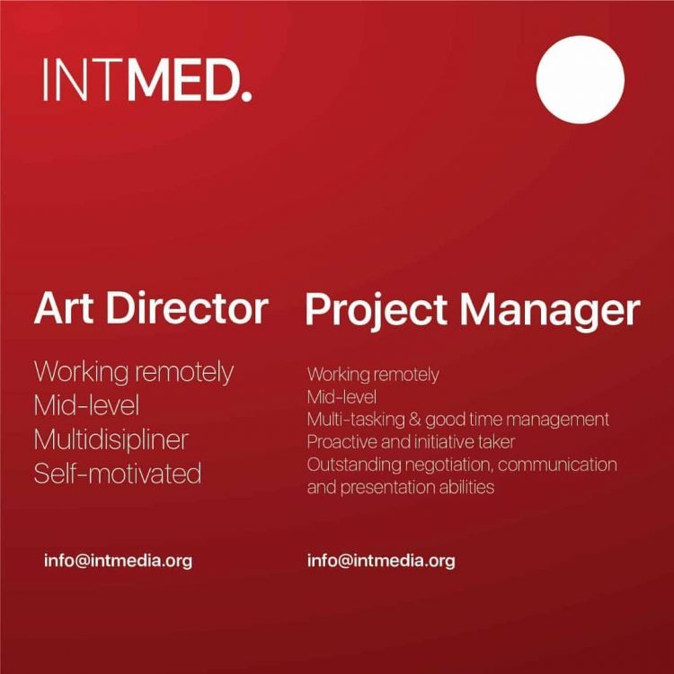 INTMED is Looking for New Team Members! - Project Manager and Art Director