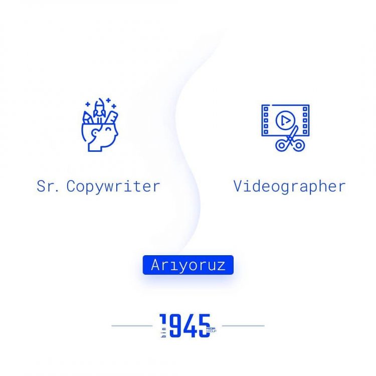Videographer ve Sr. Copywriter iş ilanları Bin945 Creative Works, Videographer ve Sr. Copywriter Arıyor