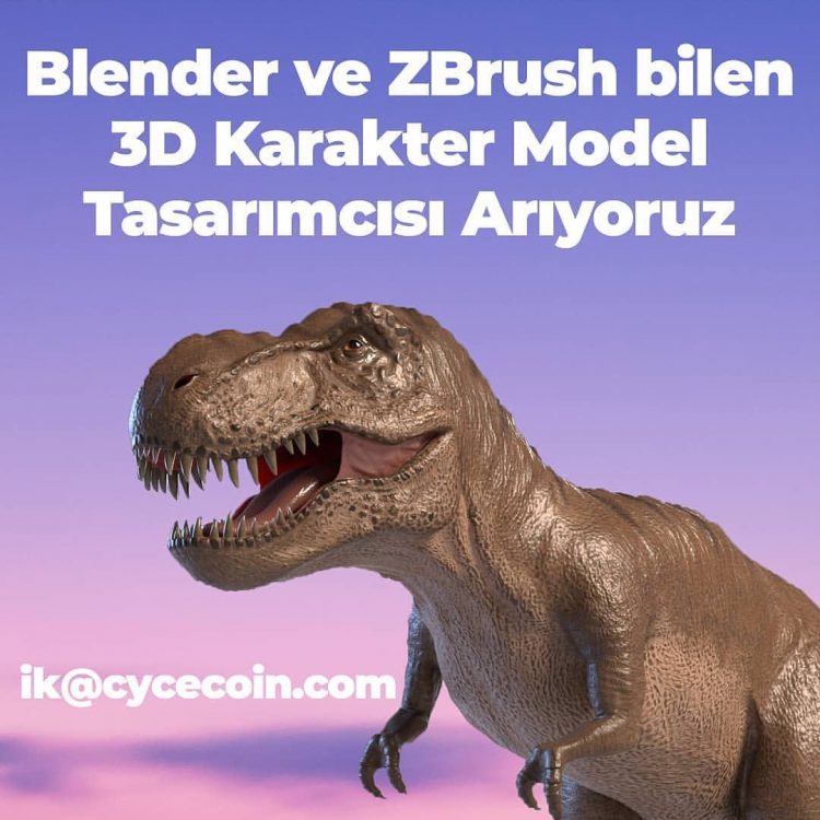 Cycecoin, Blender ve ZBrush bilen 3D Karakter Model Tasarımcısı Arıyor