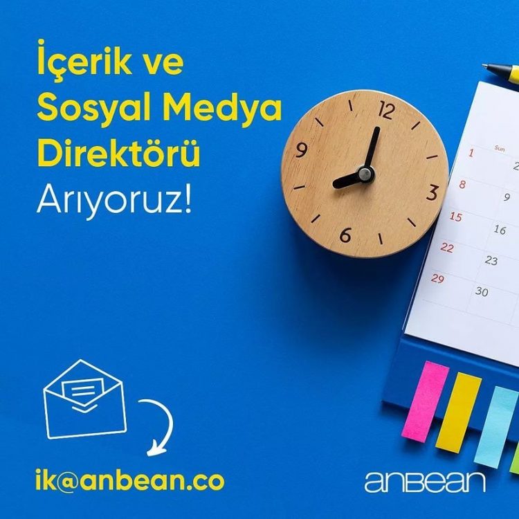 Anbean, İçerik ve Sosyal Medya Direktörü Arıyor