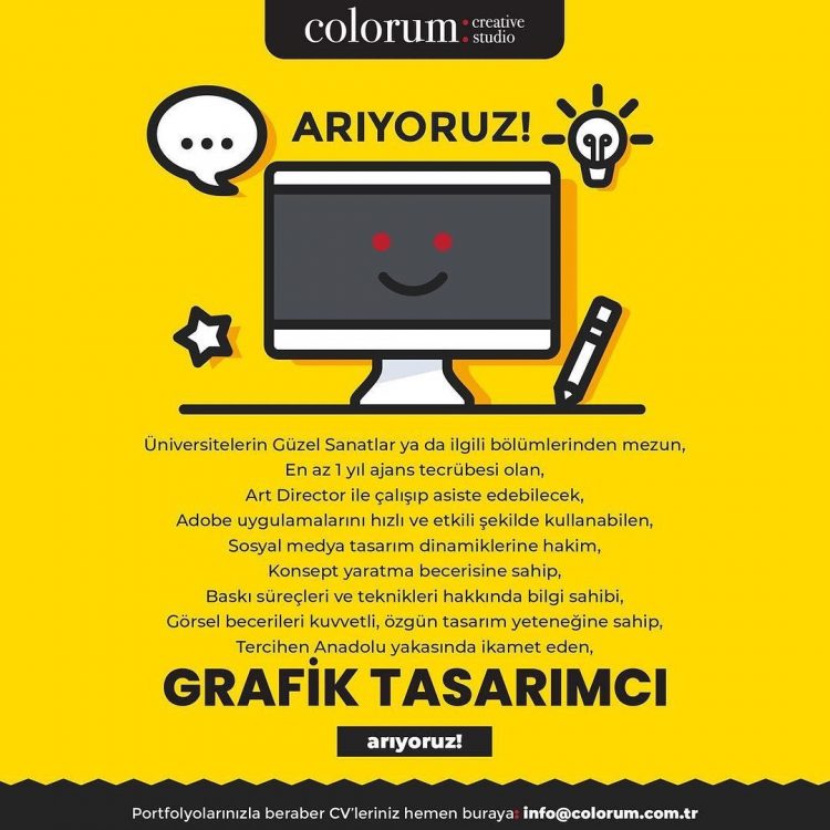 Colorum Creative Studio, Grafik Tasarımcı Arıyor