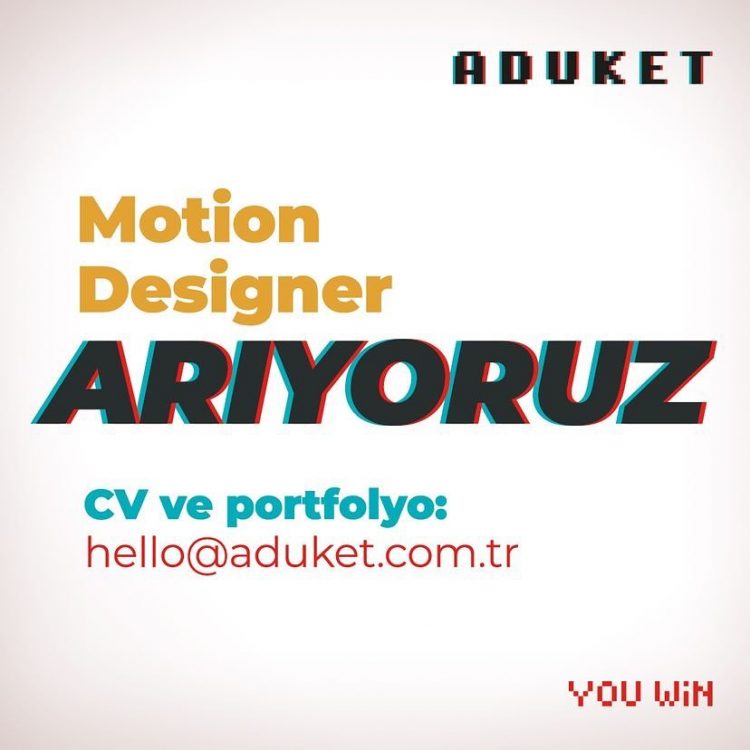 Motion Designer iş ilanları Aduket Reklam Ajansı Motion Designer Arıyor