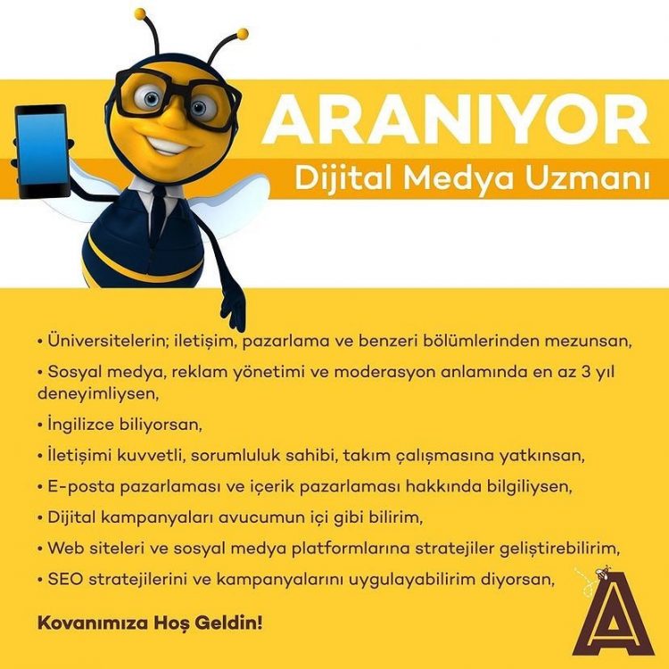 Dijital Medya Uzmanı iş ilanları Agresif Arılar, Dijital Medya Uzmanı Arıyor