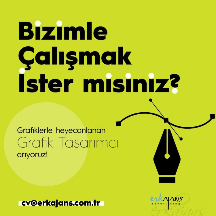 Grafik Tasarım Uzmanı iş ilanları Erk Ajans, Proje Bazlı Grafik Tasarım Uzmanı Arıyor