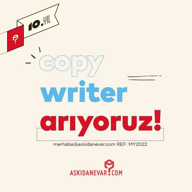 Copywriter iş ilanları Askıda Ne Var, Copywriter Arıyor!