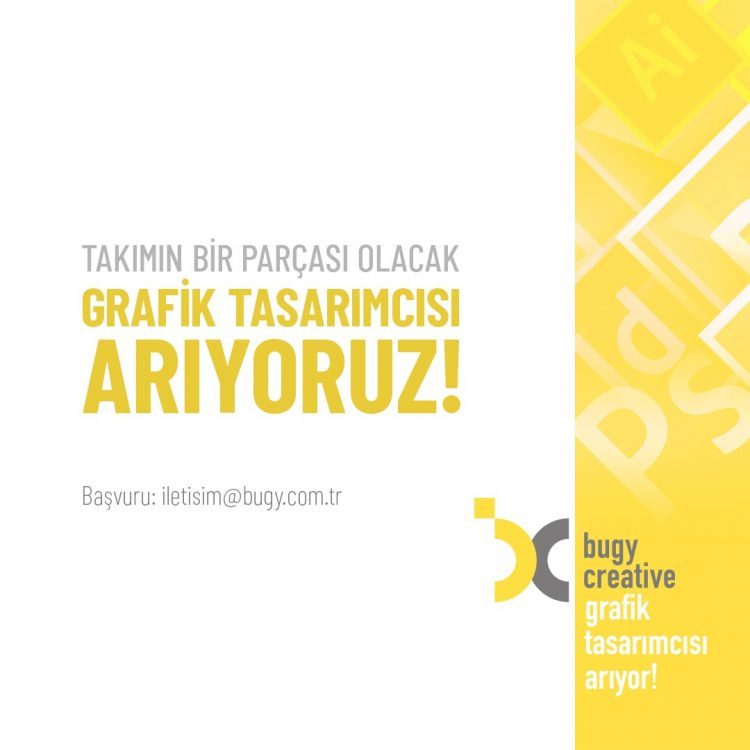 Grafik Tasarımcı iş ilanları Bugy Creative, Grafik Tasarımcı Arıyor!