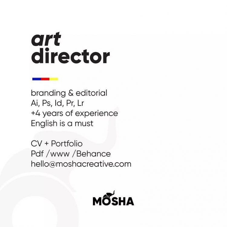 Art Director iş ilanları Mosha Creative is Looking for an Art Director!