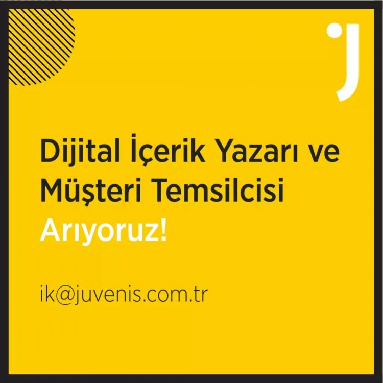 Juvenis, Müşteri Temsilcisi ve Dijital İçerik Yazarı Arıyor!