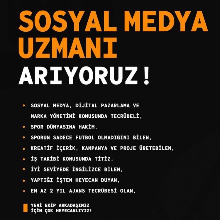Sosyal Medya Uzmanı iş ilanları Sagatise, Sosyal Medya Uzmanı Arıyor!