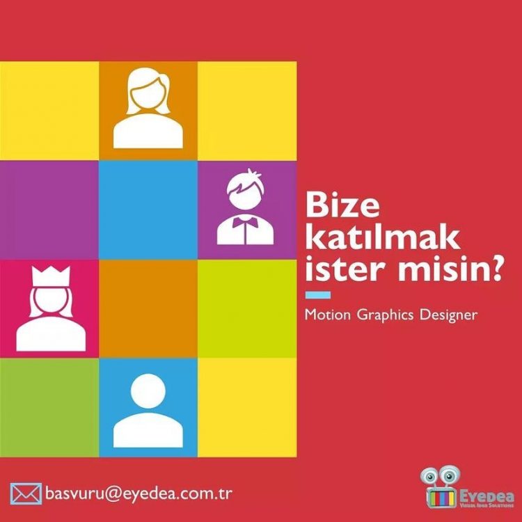 Motion Graphic Designer iş ilanları Eyedea Visual Idea Solutions, Full-Time Motion Graphic Designer Arıyor!