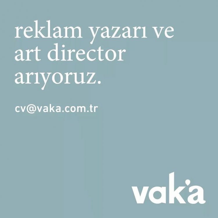 vak'a, Reklam Yazarı ve Art Director Arıyor!