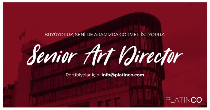 PLATINCO, Sr. Art Director Aranıyor