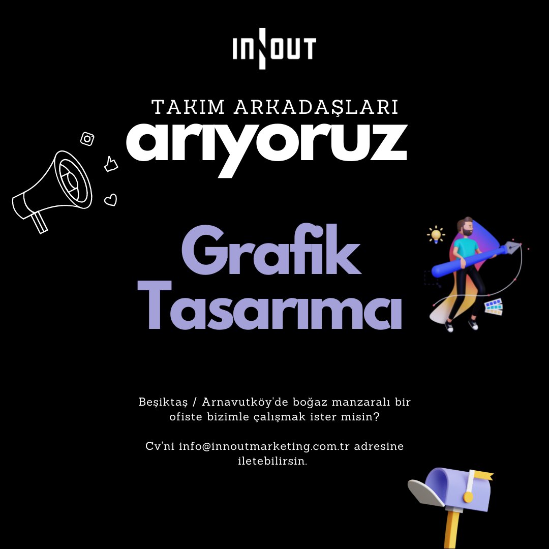 Grafik Tasarımcı iş ilanları Innout Marketing, Grafik Tasarımcı Arıyor!