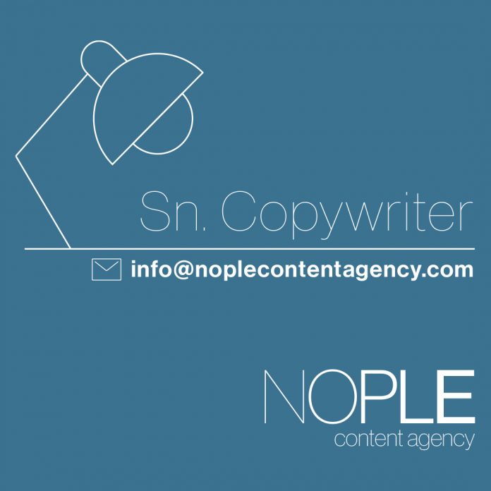 Nople Content Agency, Sr. Copywriter Arıyor