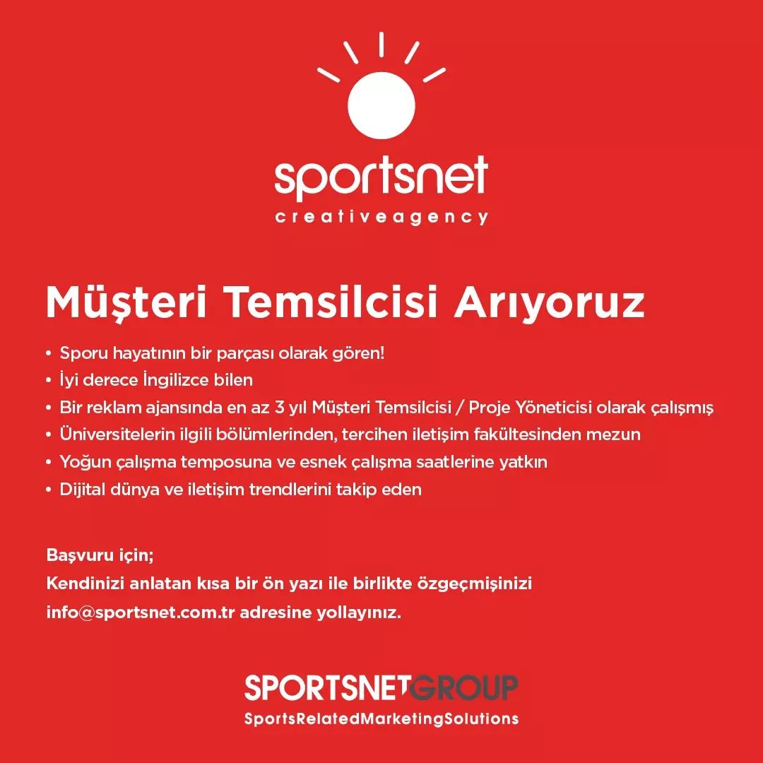 sportsnet, Müşteri Temsilcisi Arıyor