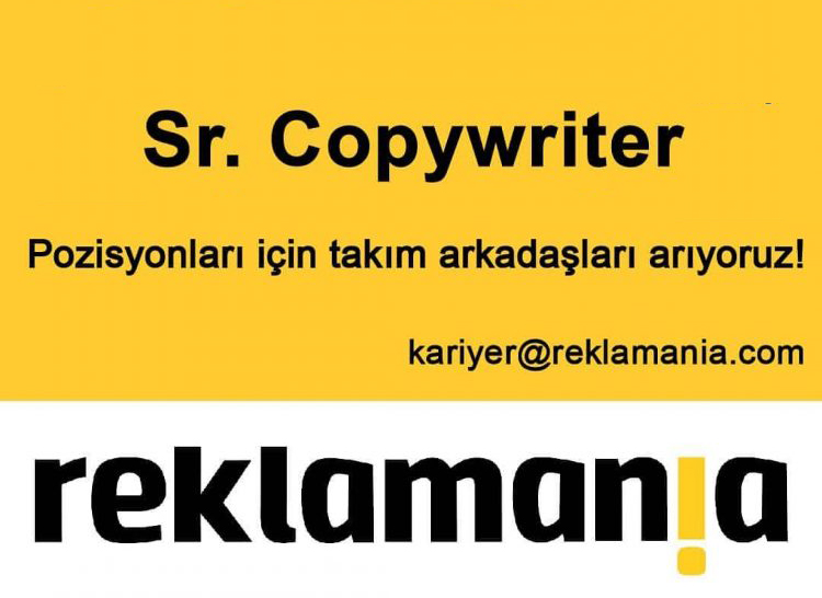 Sr. Copywriter ilanları Reklamania, Sr. Copywriter Arıyor