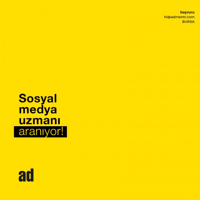 Admen Creative Solutions, Sosyal Medya Uzmanı Arıyor