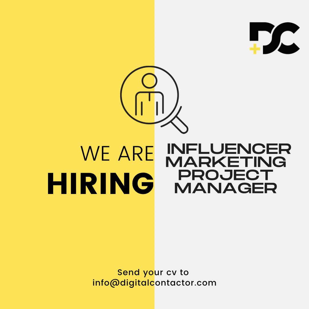 Digital Contactor, Influencer Marketing Project Manager Arıyor