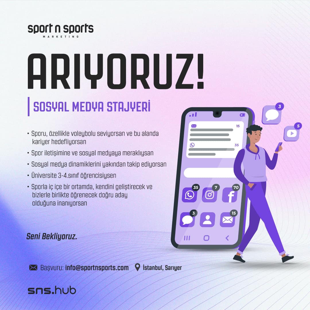 Sport n Sports, Sosyal Medya Stajyeri Arıyor