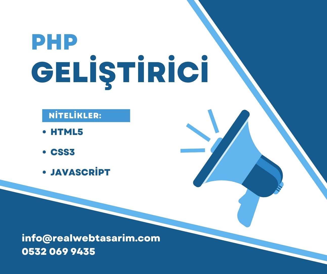 Real Web Tasarım, Php Geliştirici Arıyor