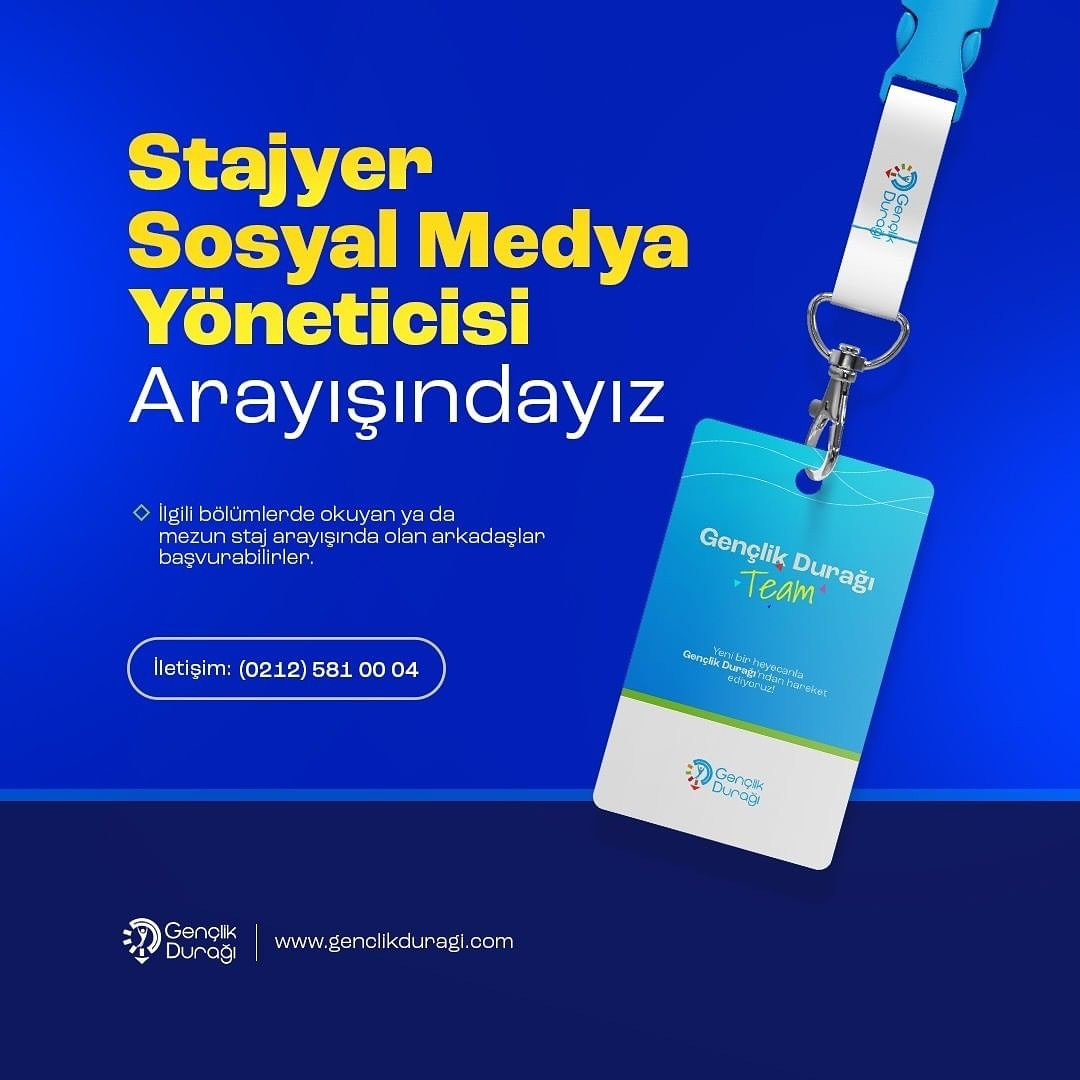 Gençlik Durağı, Stajyer Sosyal Medya Yöneticisi Arıyor