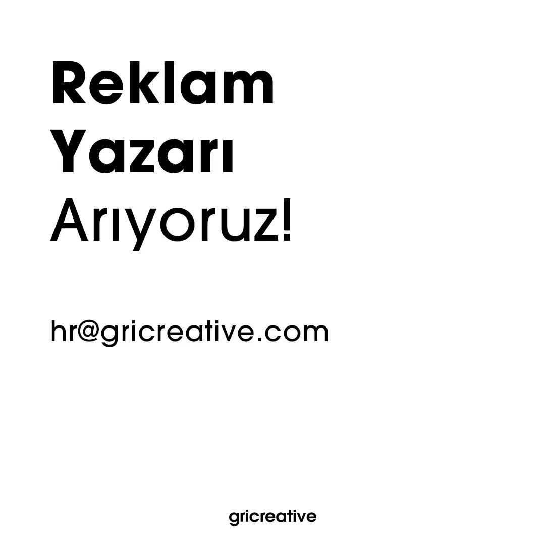 Gricreative, Reklam Yazarı Arıyor