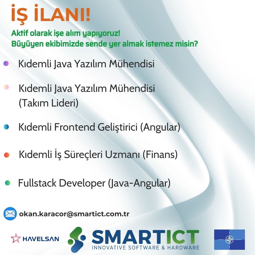 Smartict Bilişim, Yazılım Mühendisi - Yazılım Geliştiricisi Arıyor