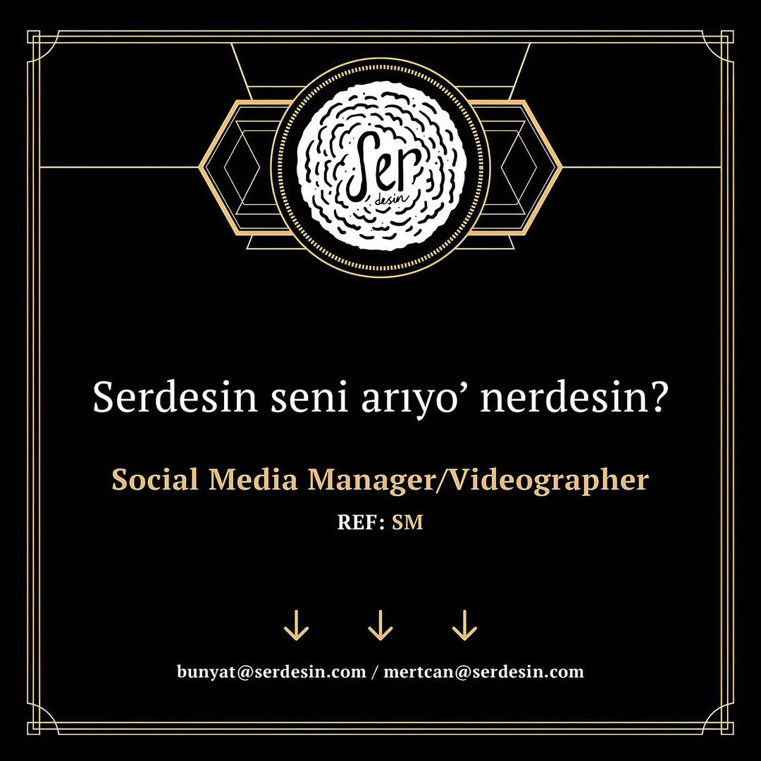 Videographer ve Sosyal Medya Yöneticisi iş ilanları Serdesin, Videographer ve Sosyal Medya Yöneticisi Arıyor