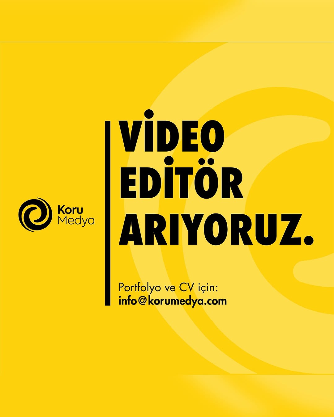 Video Editör iş ilanları Koru Medya Koru Medya, Video Editör Arıyor