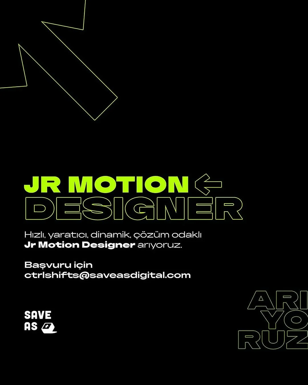 Junior Motion Designer iş ilanları Save As Digital Save As Digital, Junior Motion Designer Arıyor