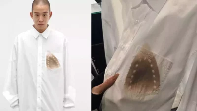 ütü yanığı gömlek